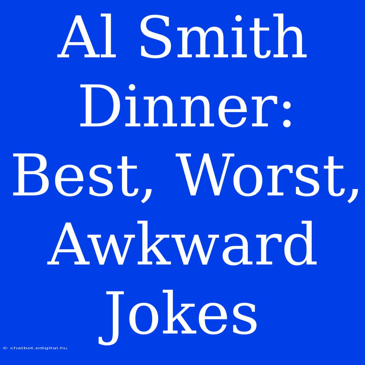 Al Smith Dinner: Best, Worst, Awkward Jokes