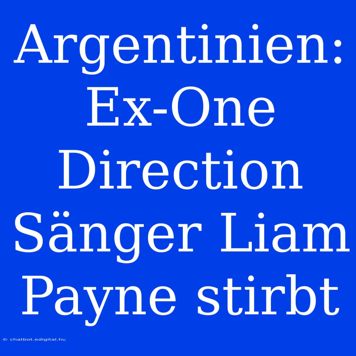 Argentinien: Ex-One Direction Sänger Liam Payne Stirbt