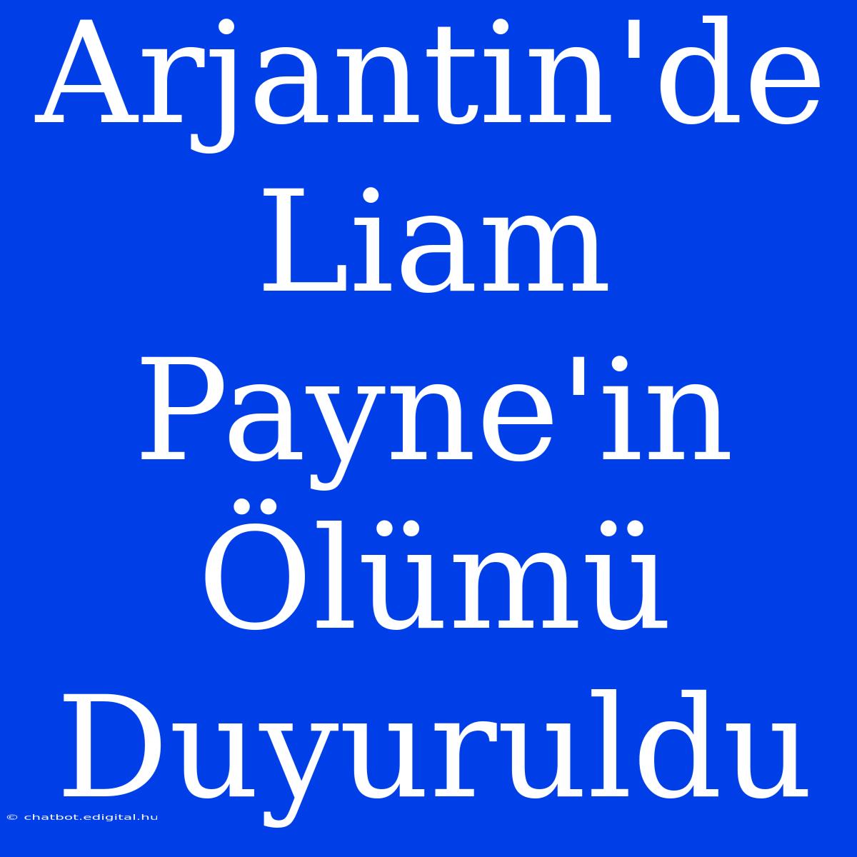 Arjantin'de Liam Payne'in Ölümü Duyuruldu