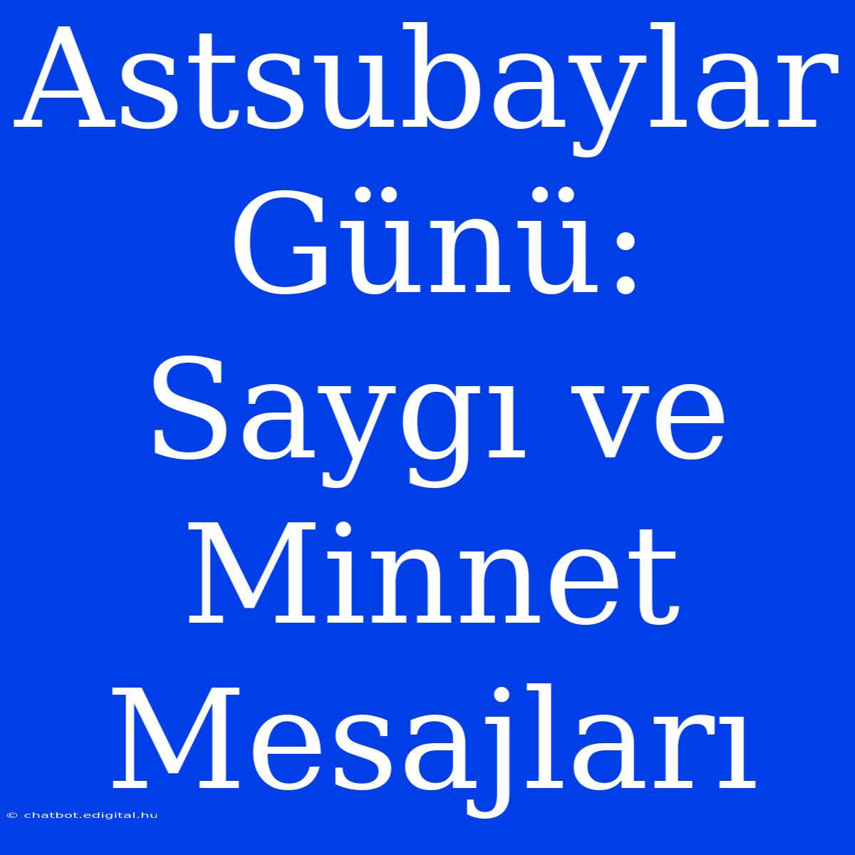 Astsubaylar Günü: Saygı Ve Minnet Mesajları