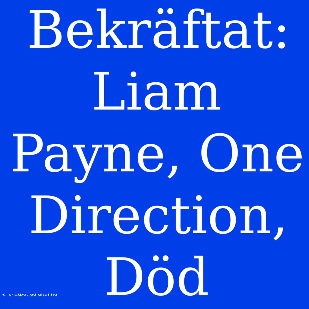 Bekräftat: Liam Payne, One Direction, Död