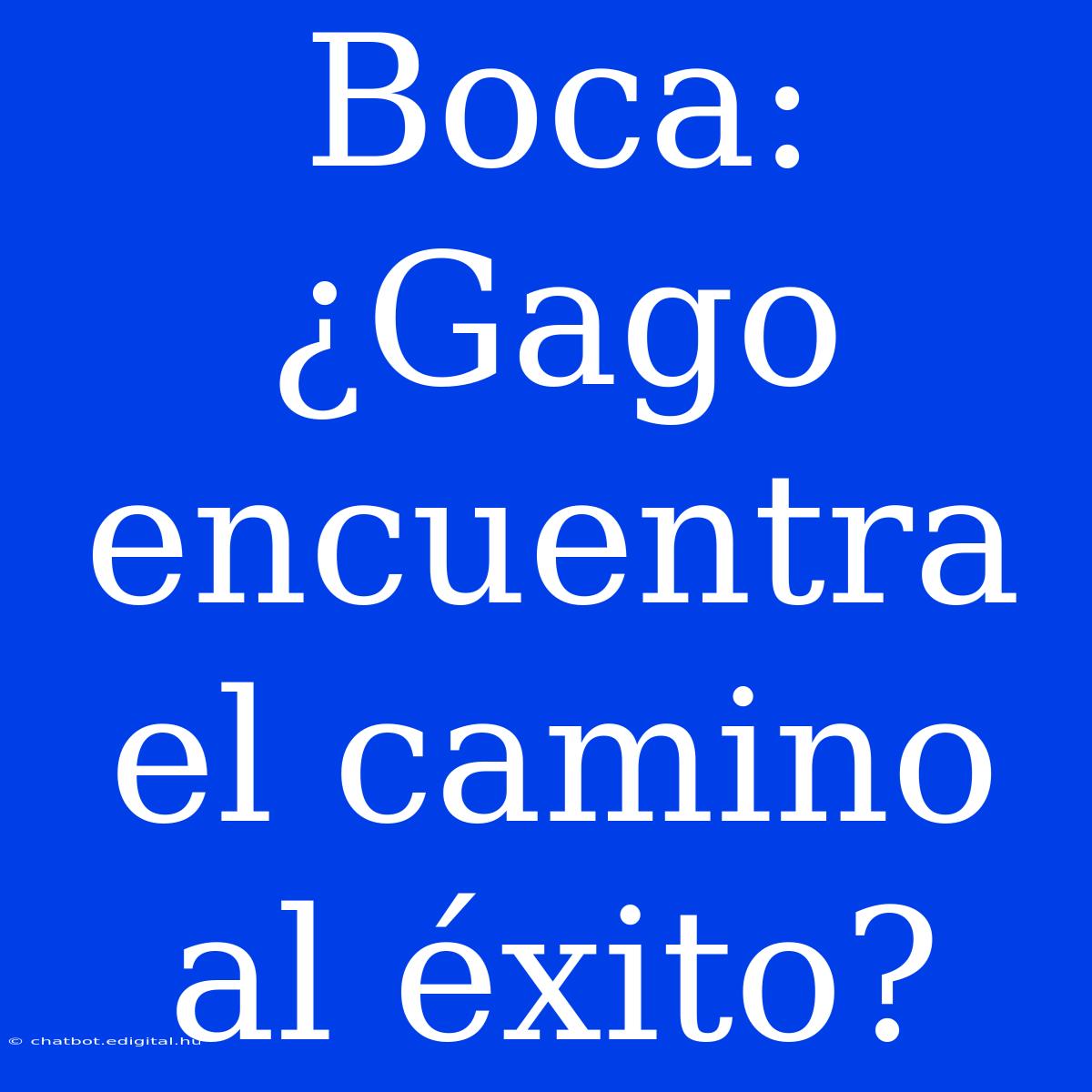 Boca: ¿Gago Encuentra El Camino Al Éxito?