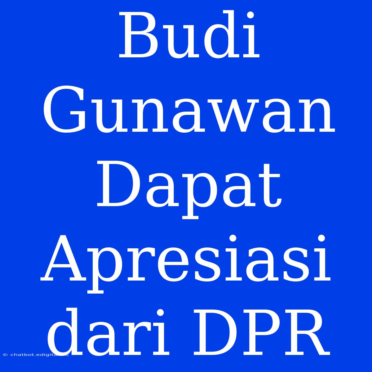 Budi Gunawan Dapat Apresiasi Dari DPR