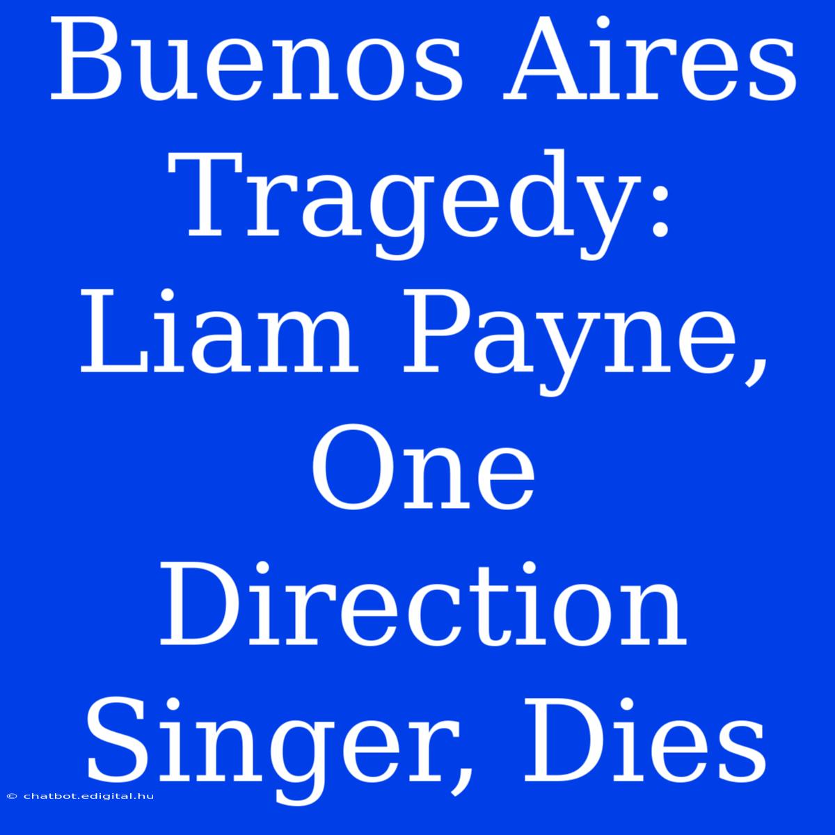 Buenos Aires Tragedy: Liam Payne, One Direction Singer, Dies