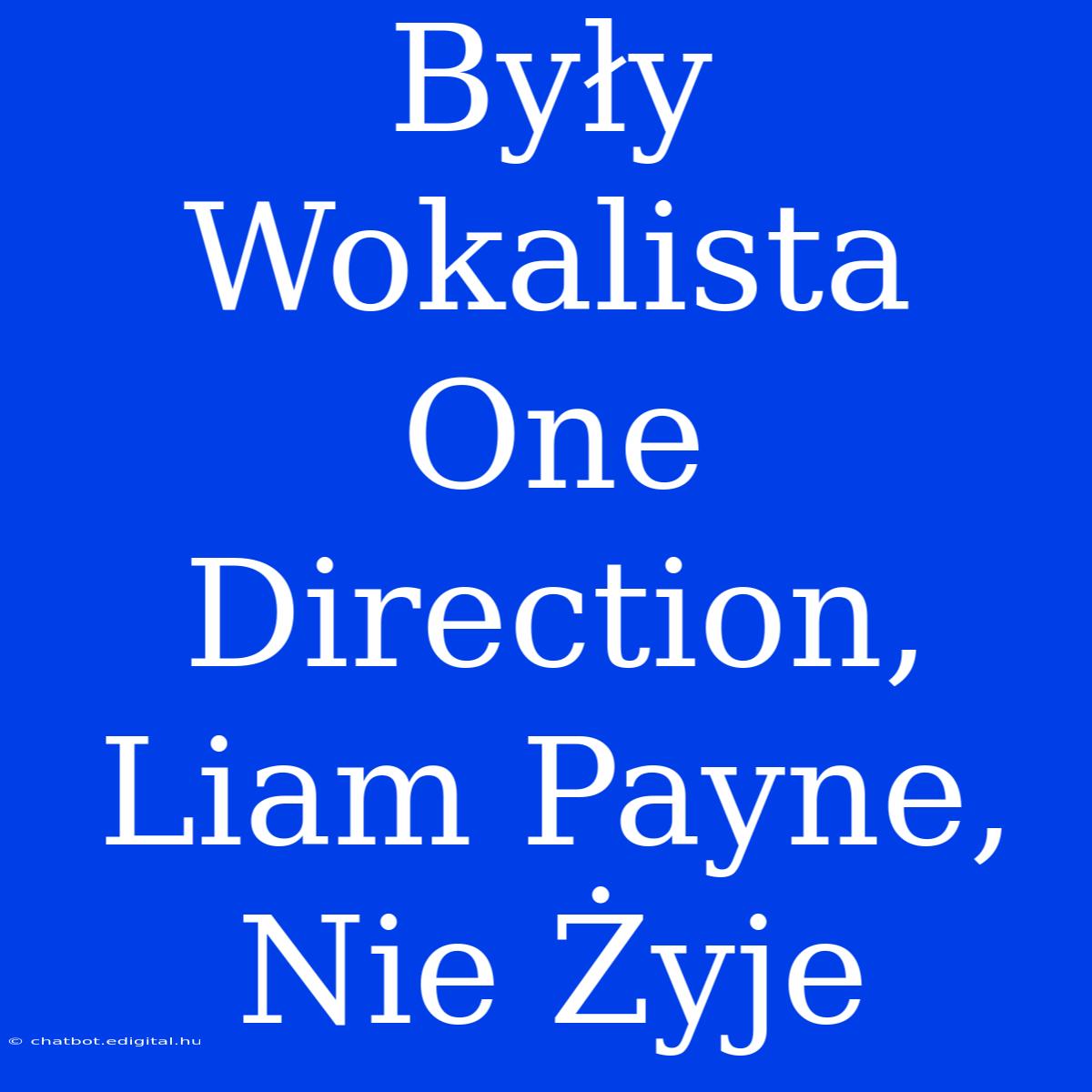 Były Wokalista One Direction, Liam Payne, Nie Żyje