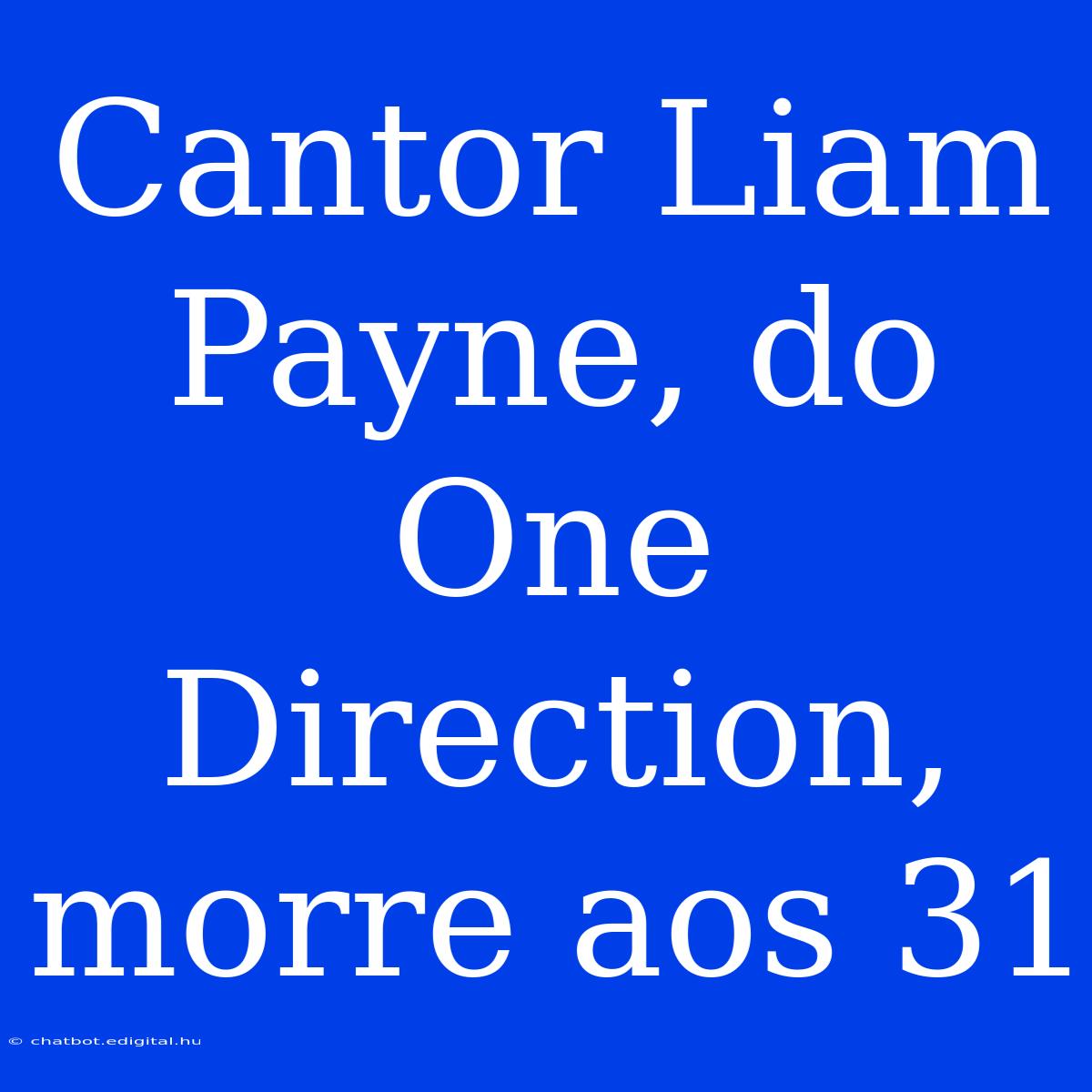 Cantor Liam Payne, Do One Direction, Morre Aos 31