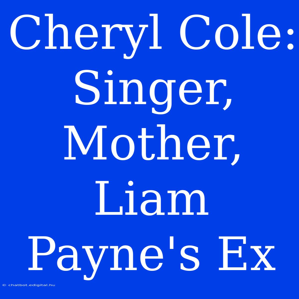 Cheryl Cole: Singer, Mother, Liam Payne's Ex