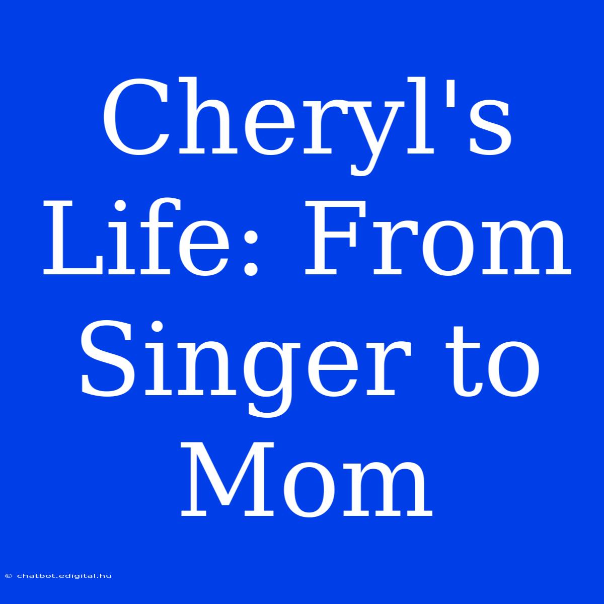 Cheryl's Life: From Singer To Mom