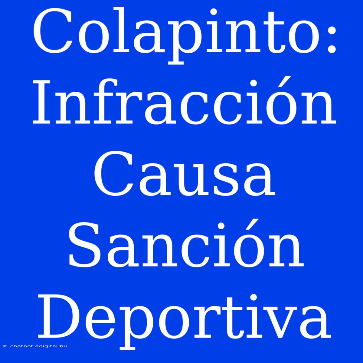 Colapinto: Infracción Causa Sanción Deportiva