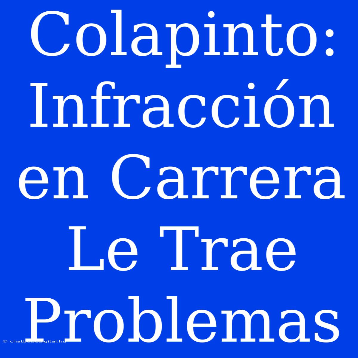 Colapinto: Infracción En Carrera Le Trae Problemas 