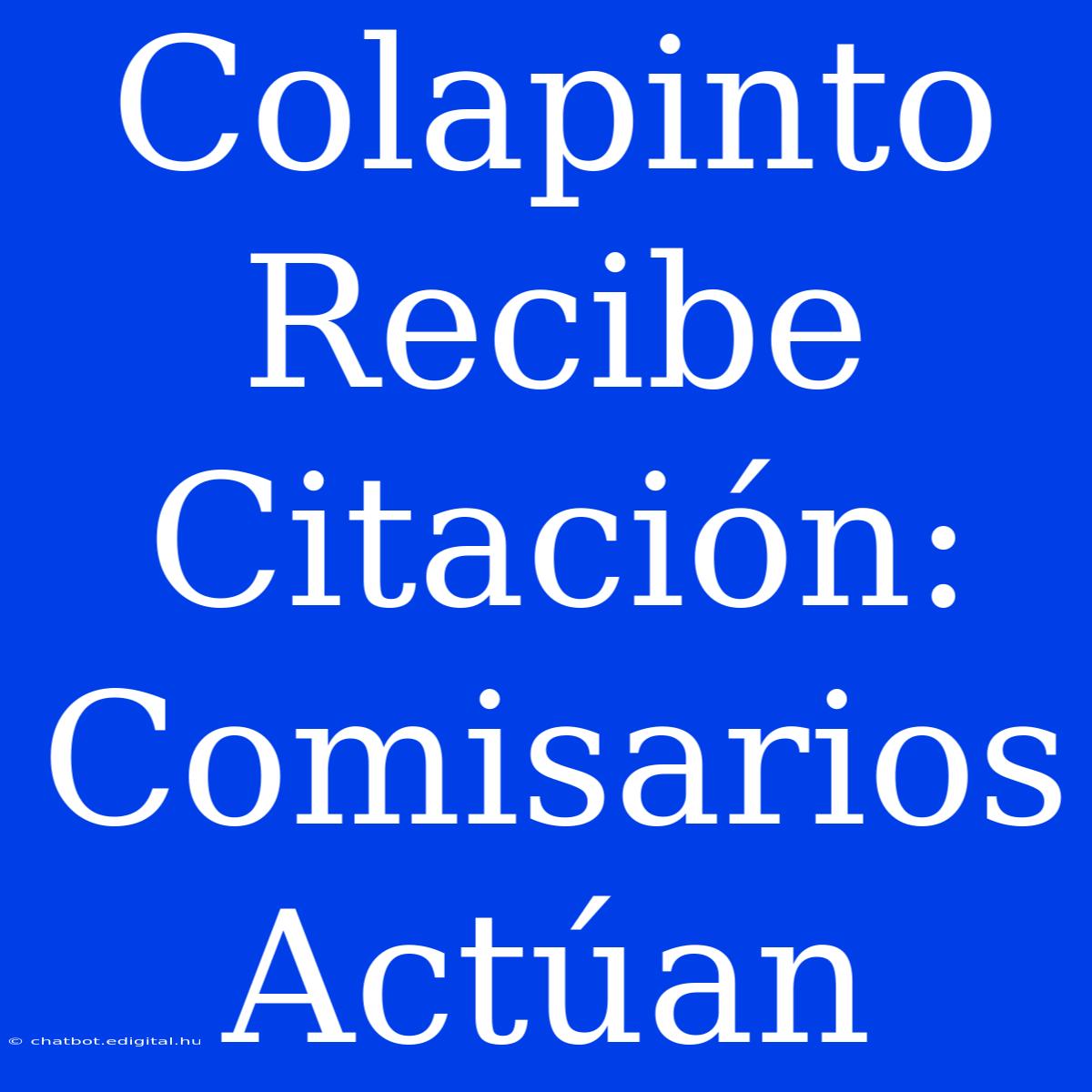 Colapinto Recibe Citación: Comisarios Actúan