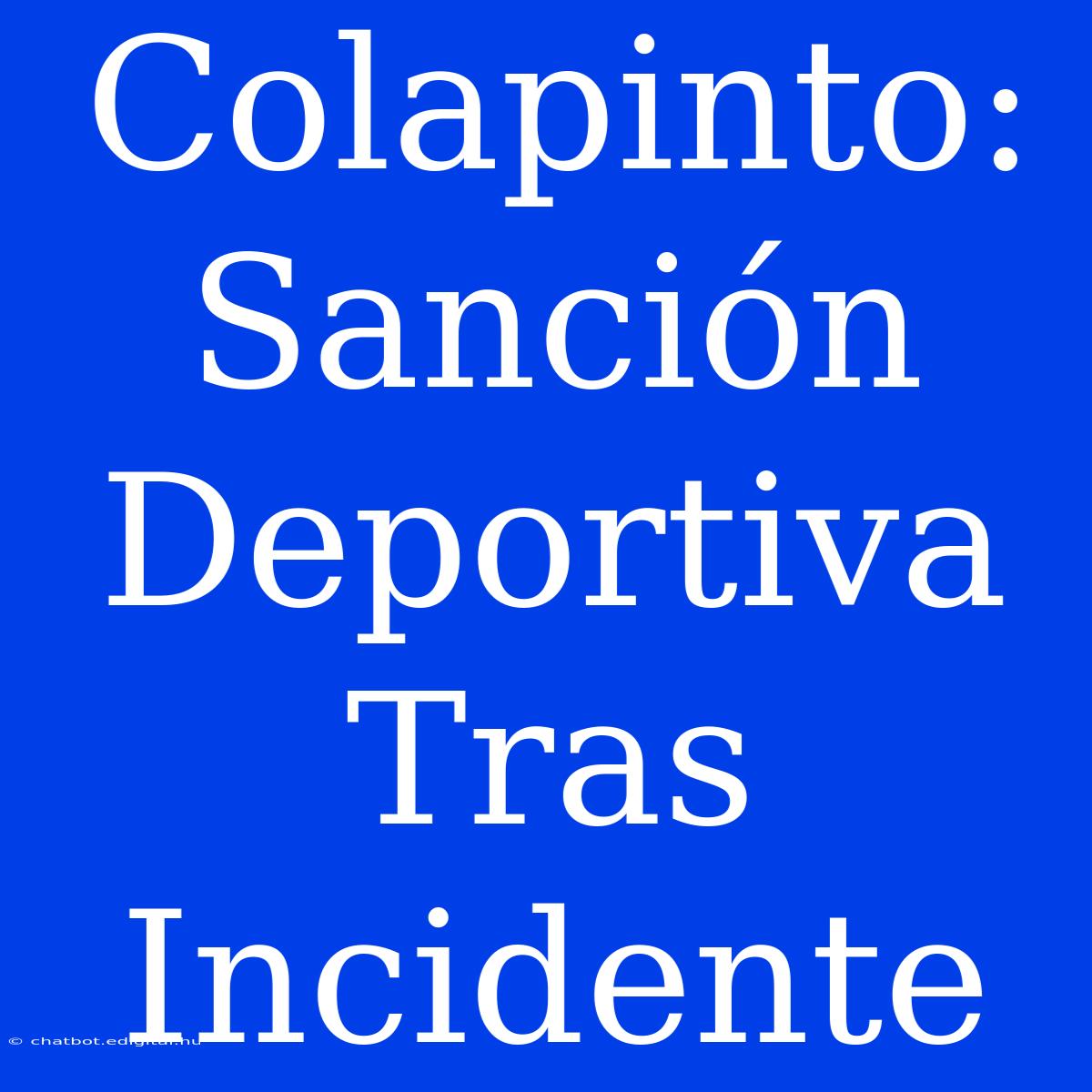 Colapinto: Sanción Deportiva Tras Incidente