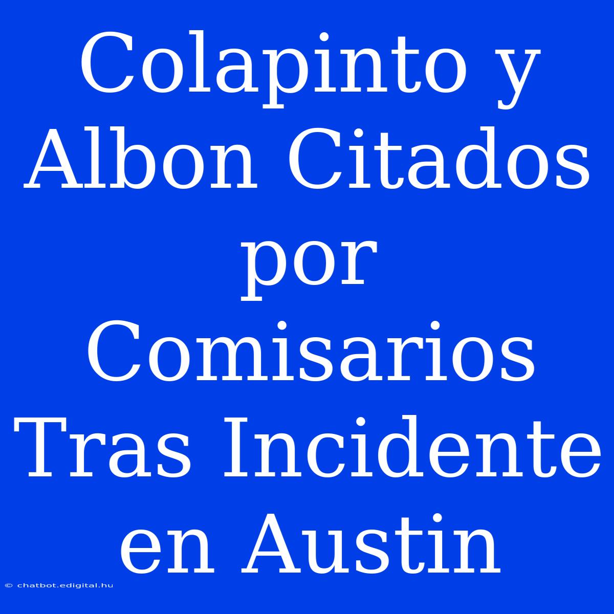 Colapinto Y Albon Citados Por Comisarios Tras Incidente En Austin