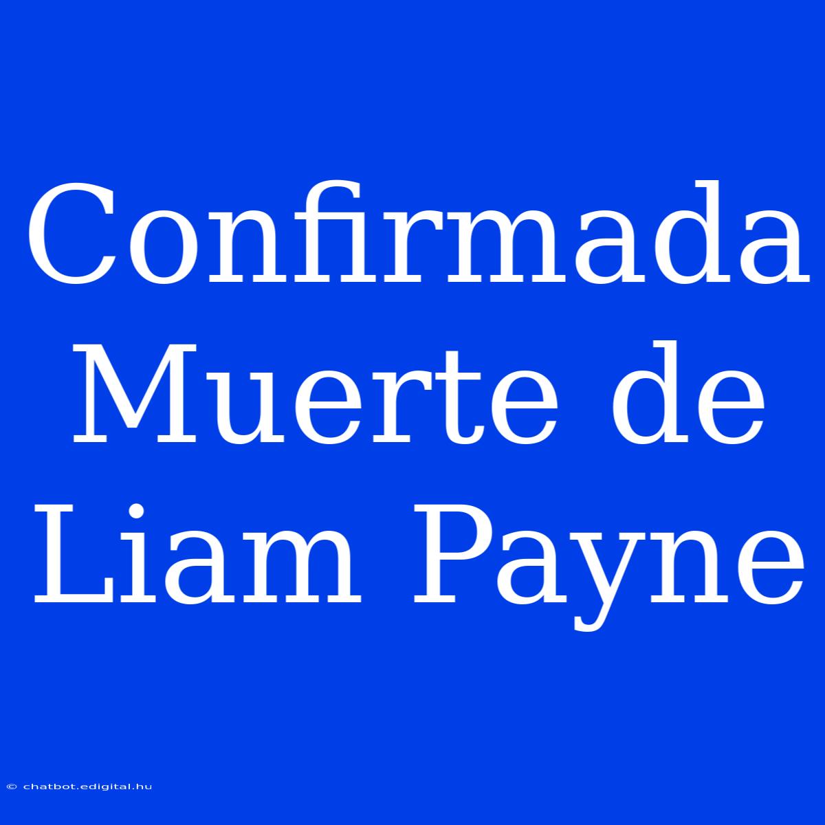 Confirmada Muerte De Liam Payne