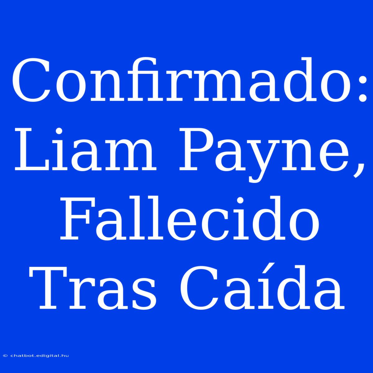 Confirmado: Liam Payne, Fallecido Tras Caída