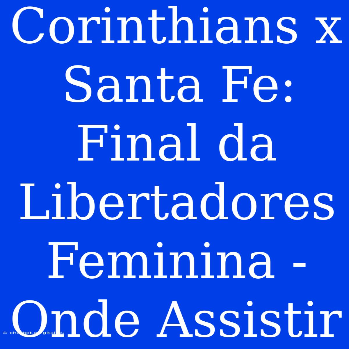 Corinthians X Santa Fe: Final Da Libertadores Feminina - Onde Assistir