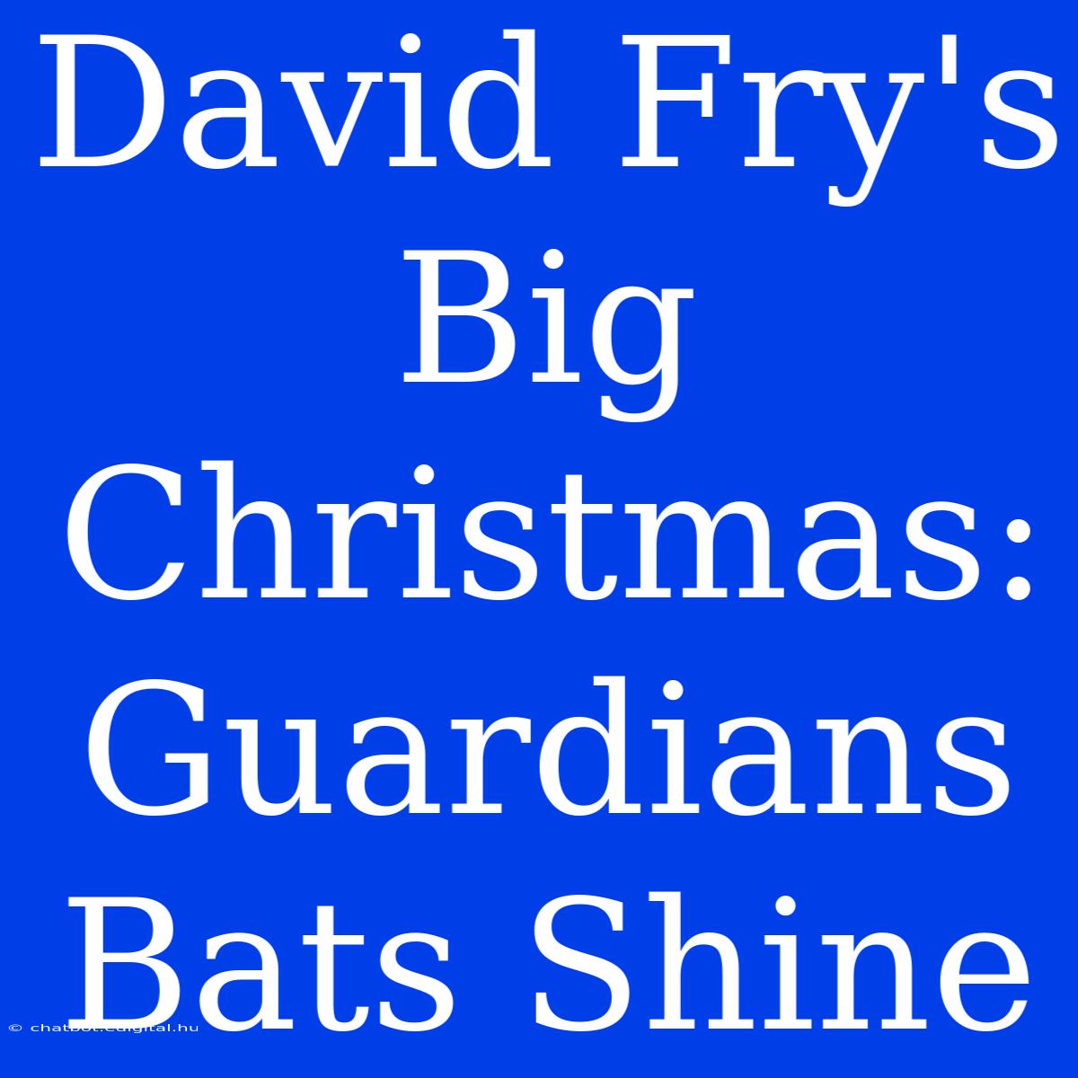 David Fry's Big Christmas: Guardians Bats Shine