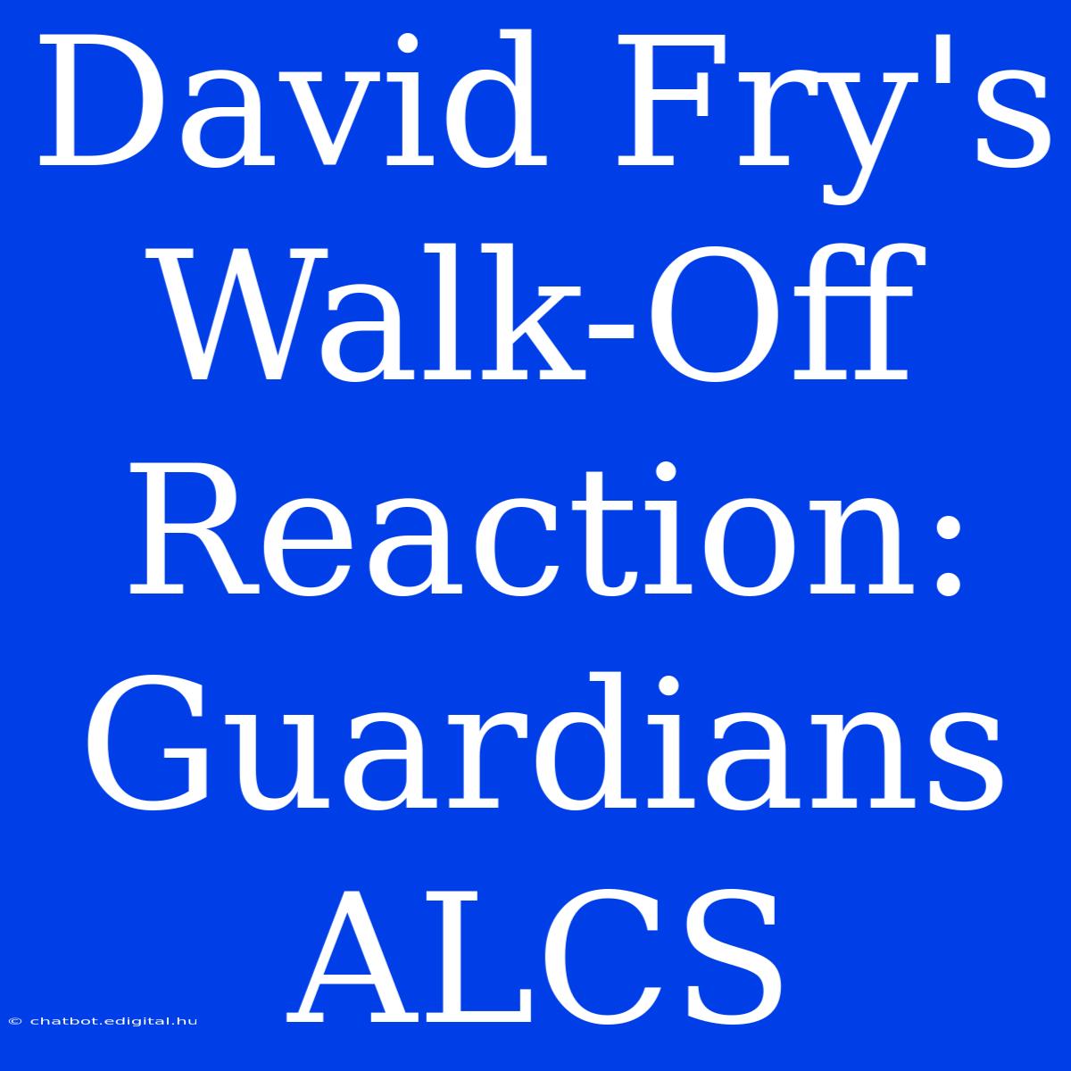 David Fry's Walk-Off Reaction: Guardians ALCS