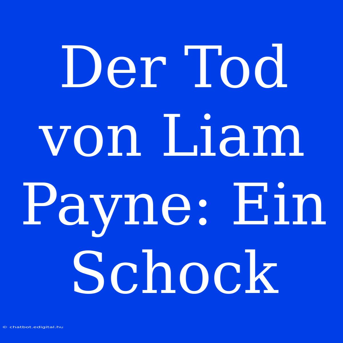 Der Tod Von Liam Payne: Ein Schock