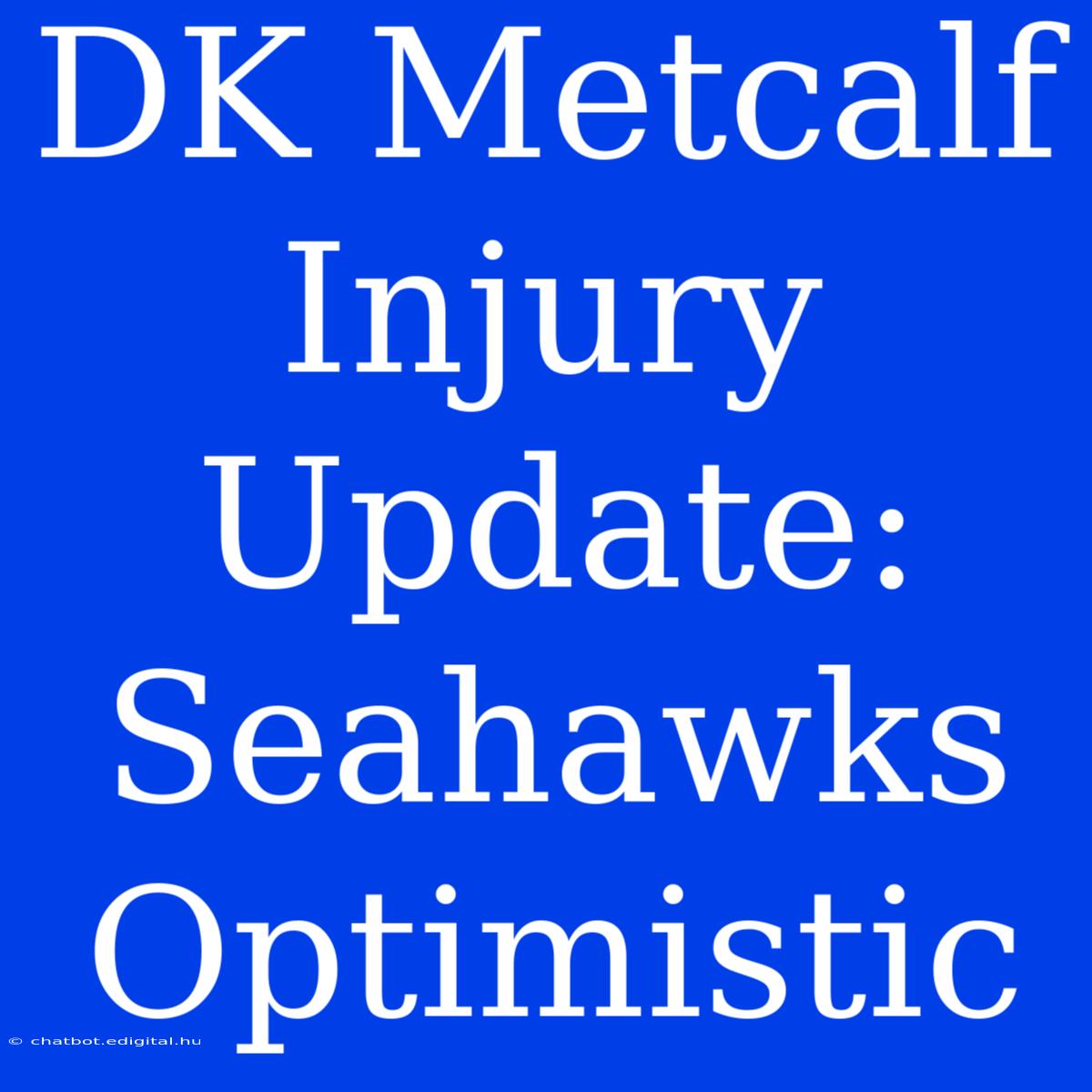 DK Metcalf Injury Update: Seahawks Optimistic