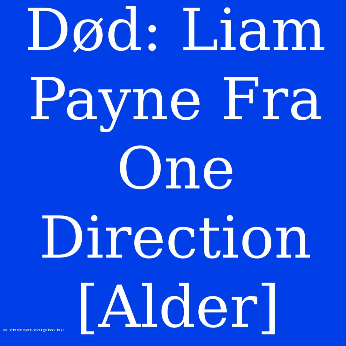 Død: Liam Payne Fra One Direction [Alder] 