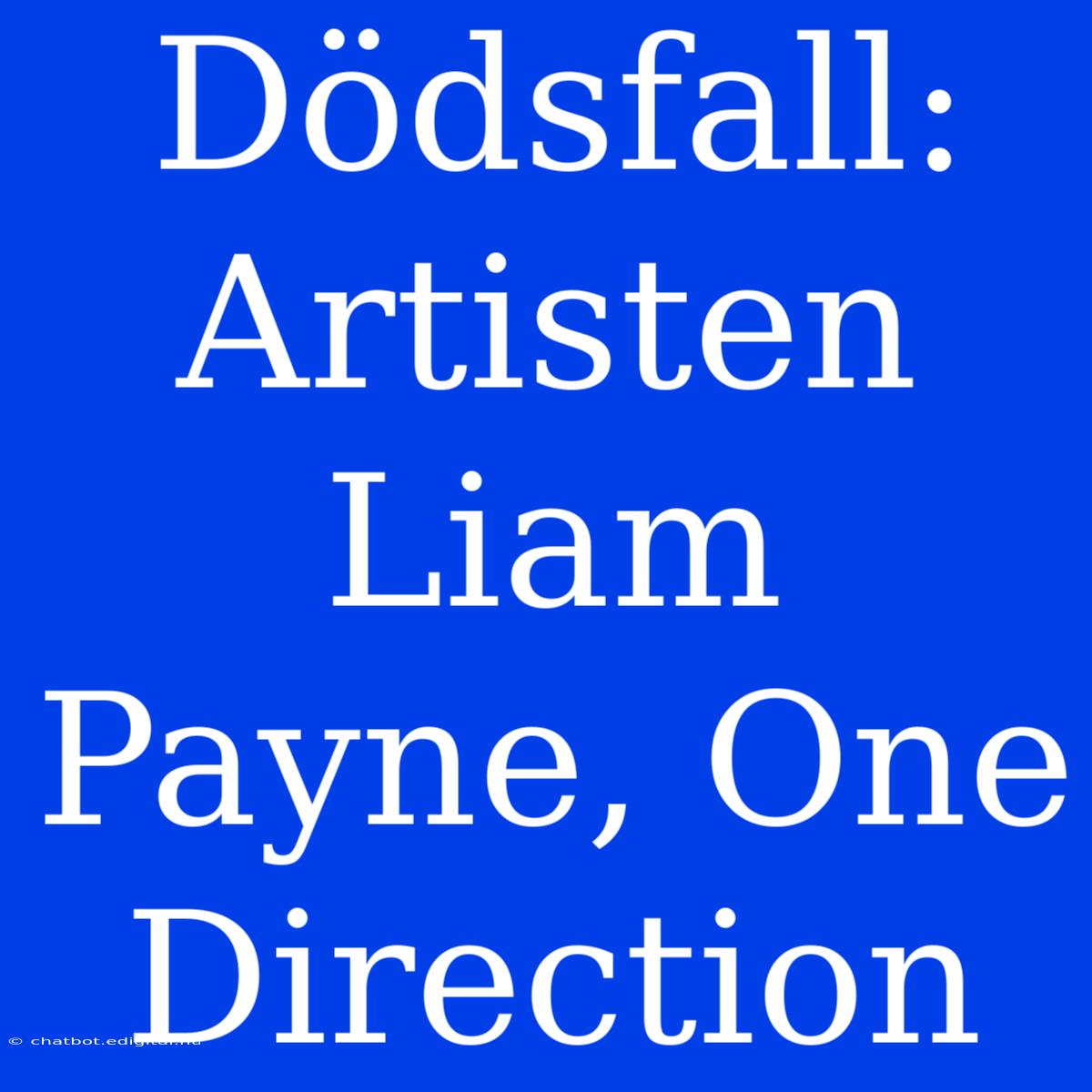 Dödsfall: Artisten Liam Payne, One Direction