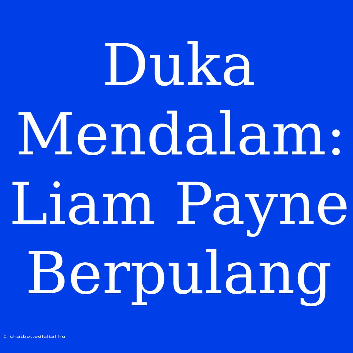 Duka Mendalam: Liam Payne Berpulang