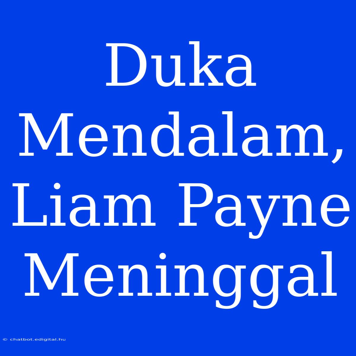 Duka Mendalam, Liam Payne Meninggal