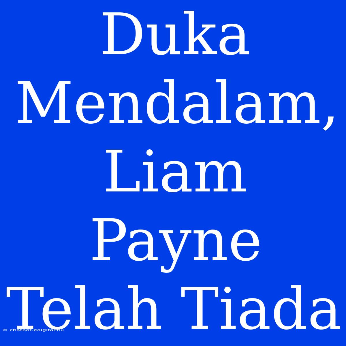 Duka Mendalam, Liam Payne Telah Tiada