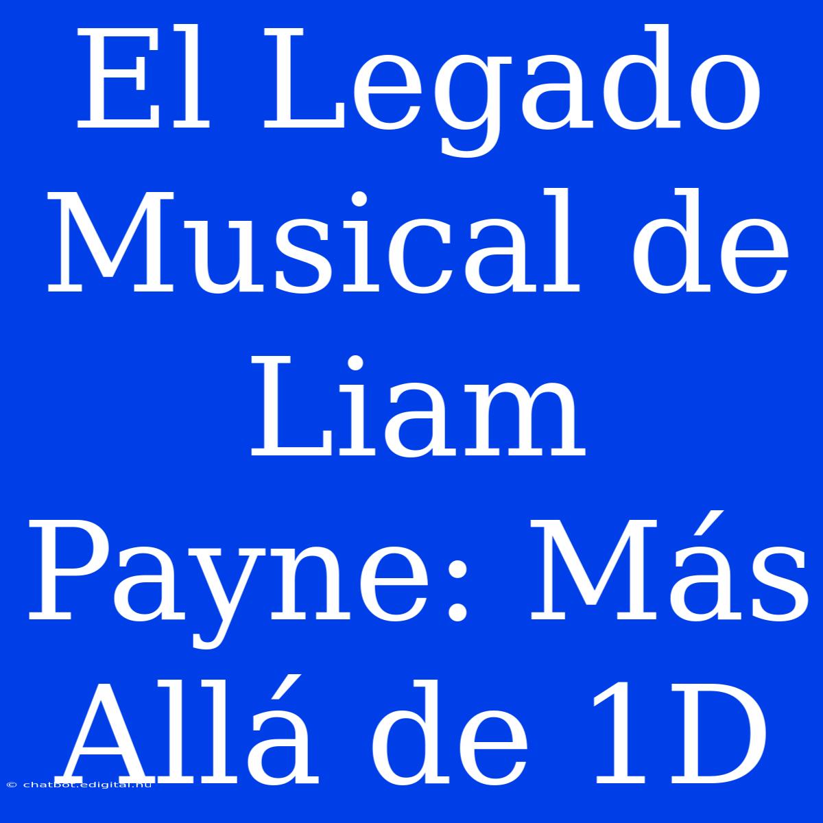 El Legado Musical De Liam Payne: Más Allá De 1D