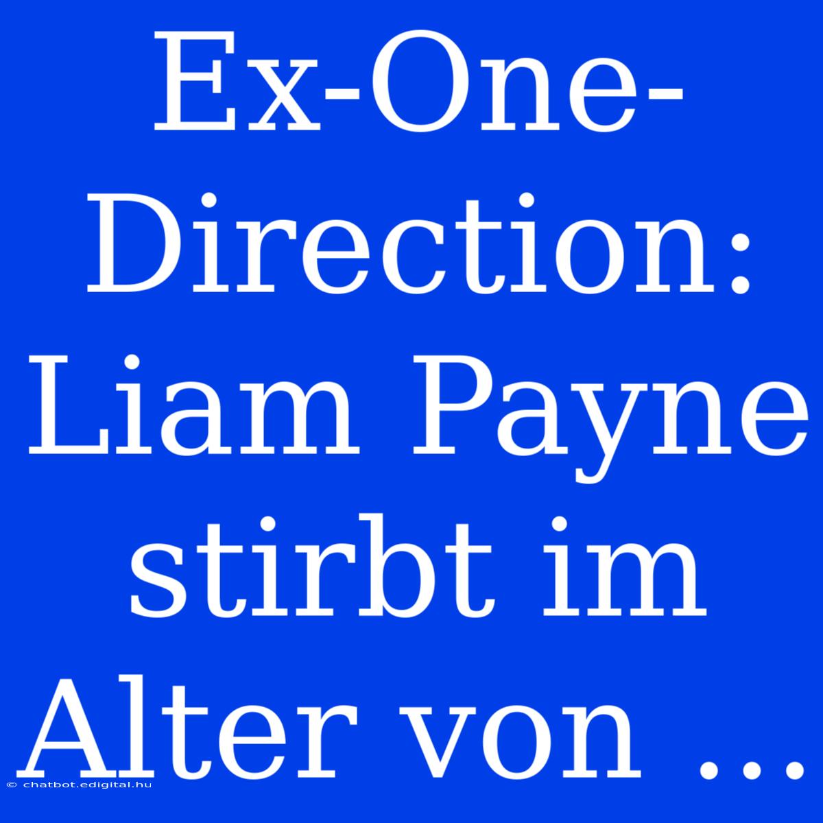 Ex-One-Direction: Liam Payne Stirbt Im Alter Von ...