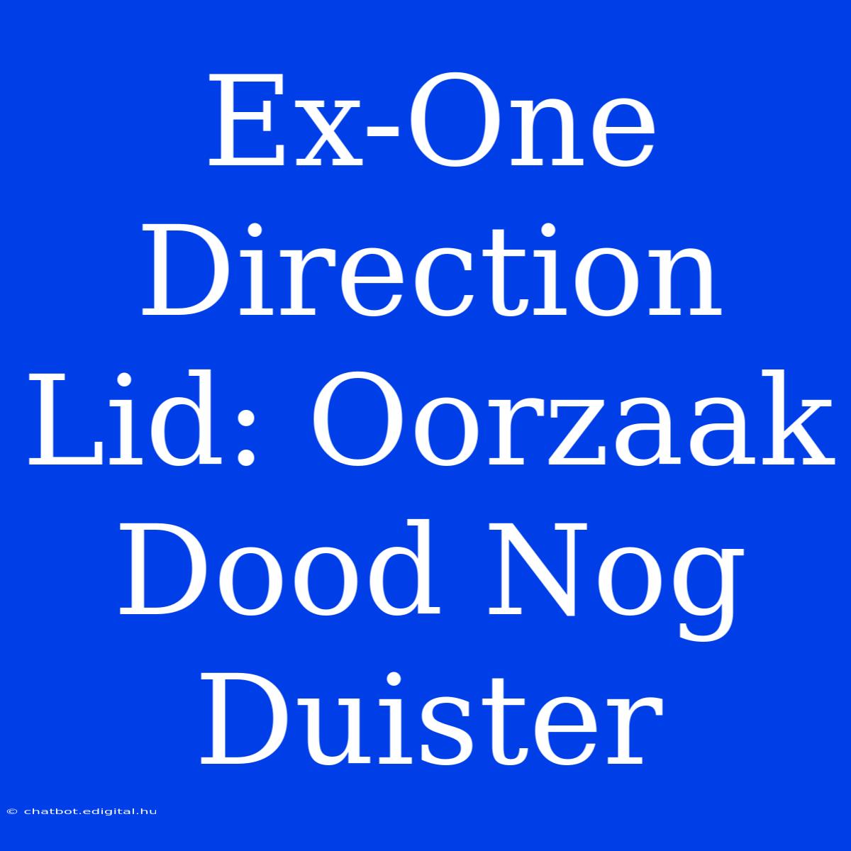 Ex-One Direction Lid: Oorzaak Dood Nog Duister