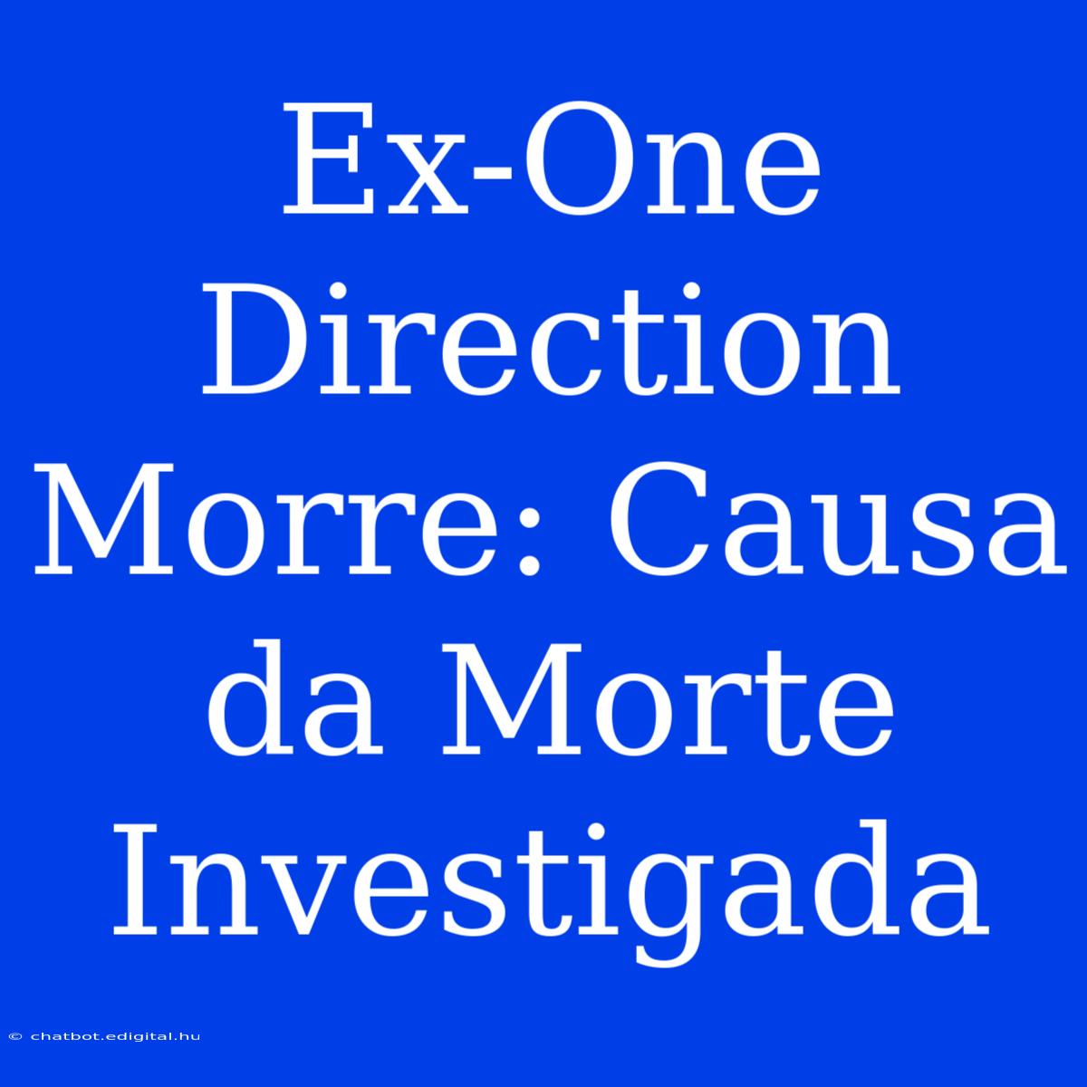 Ex-One Direction Morre: Causa Da Morte Investigada