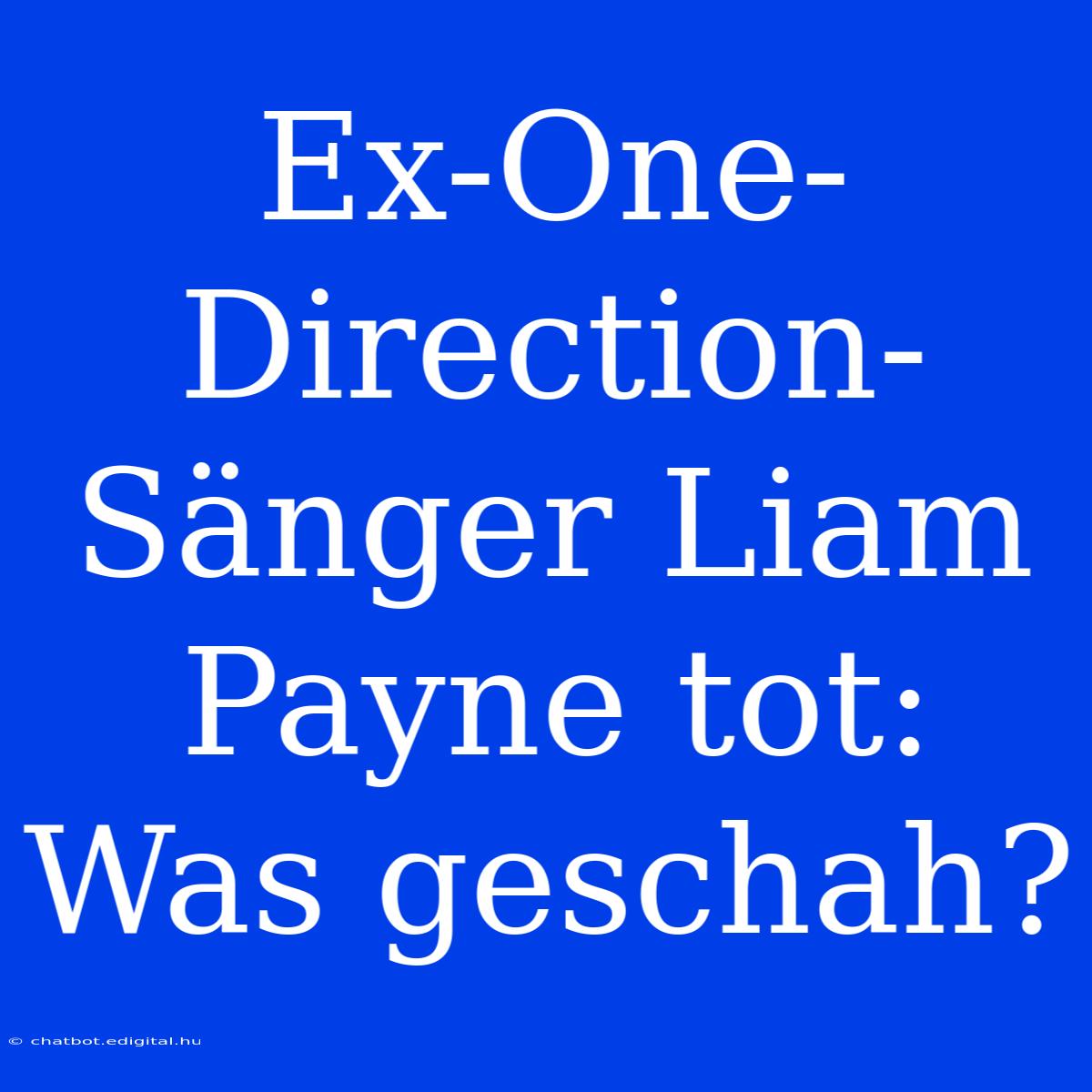 Ex-One-Direction-Sänger Liam Payne Tot: Was Geschah? 