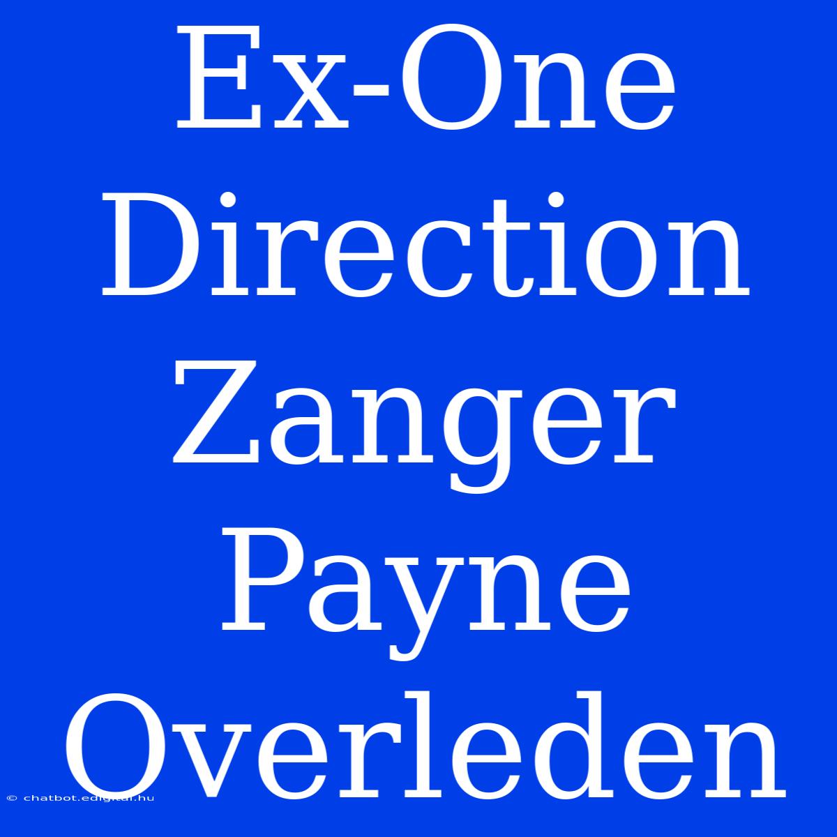 Ex-One Direction Zanger Payne Overleden