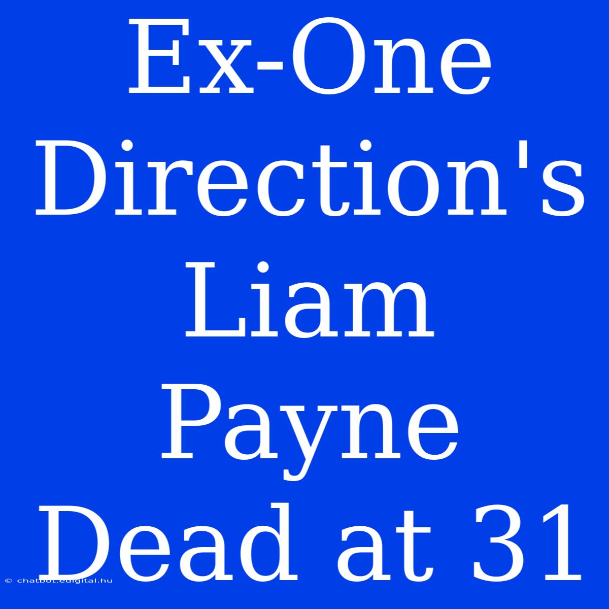 Ex-One Direction's Liam Payne Dead At 31 