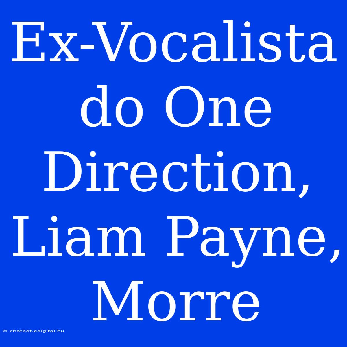 Ex-Vocalista Do One Direction, Liam Payne, Morre