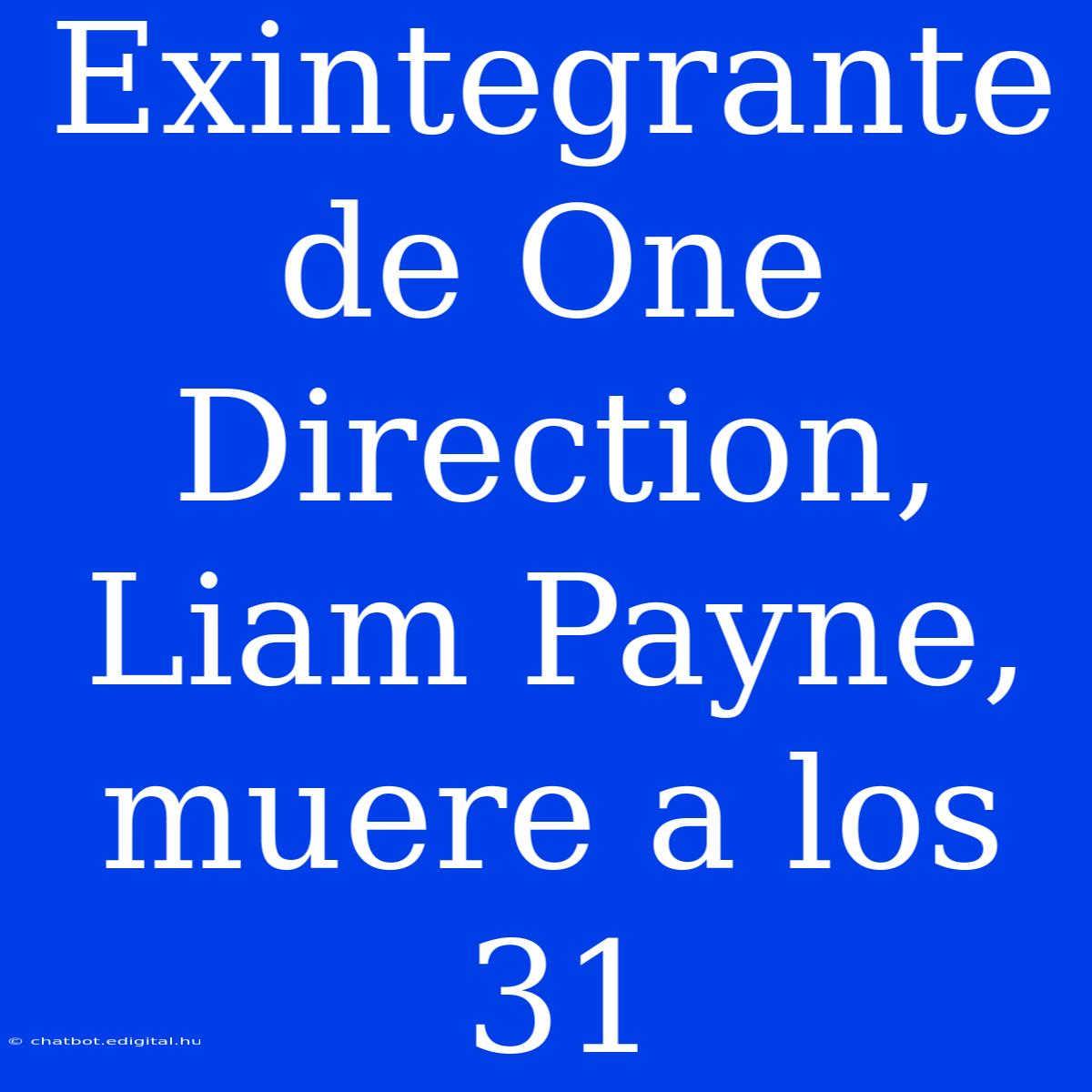 Exintegrante De One Direction, Liam Payne, Muere A Los 31