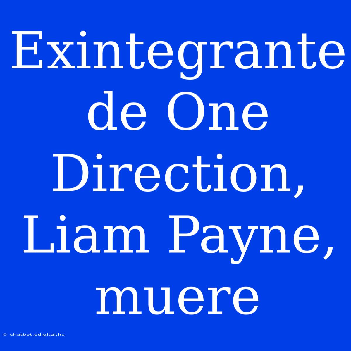 Exintegrante De One Direction, Liam Payne, Muere