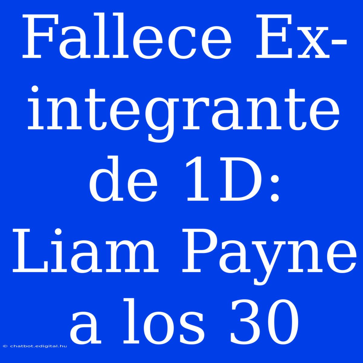 Fallece Ex-integrante De 1D: Liam Payne A Los 30