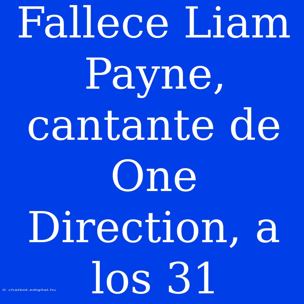 Fallece Liam Payne, Cantante De One Direction, A Los 31