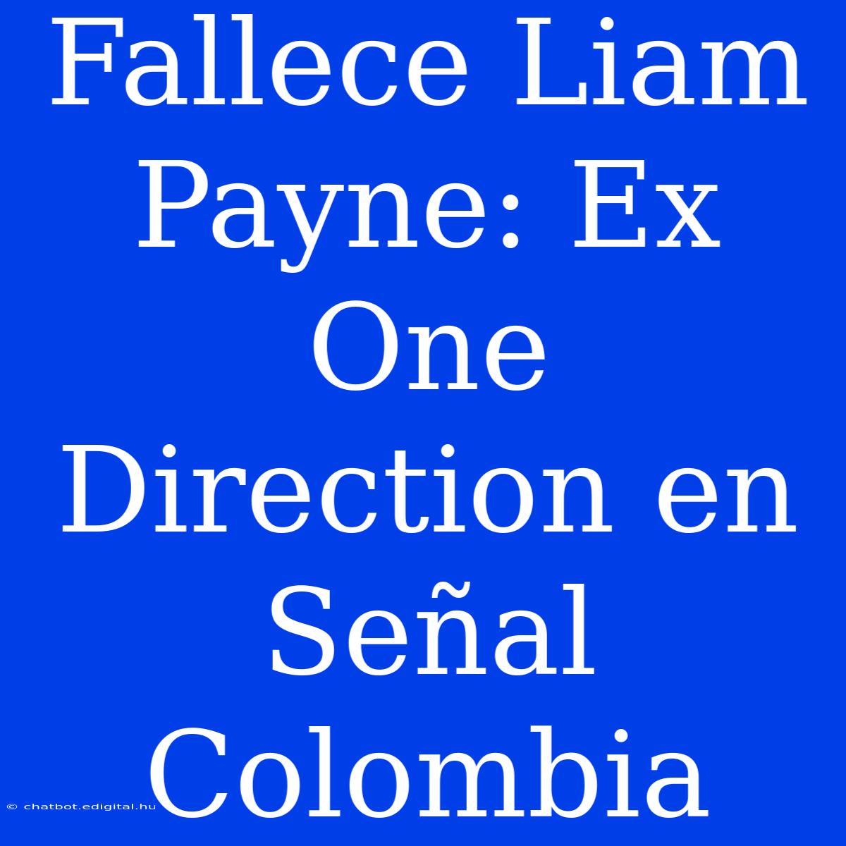 Fallece Liam Payne: Ex One Direction En Señal Colombia