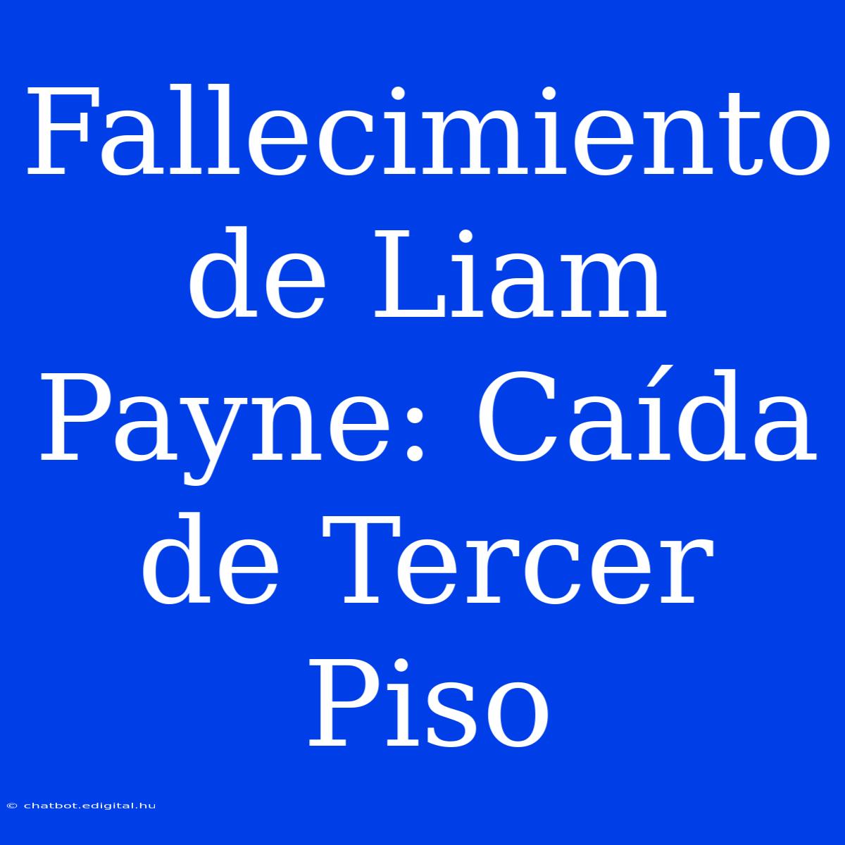 Fallecimiento De Liam Payne: Caída De Tercer Piso