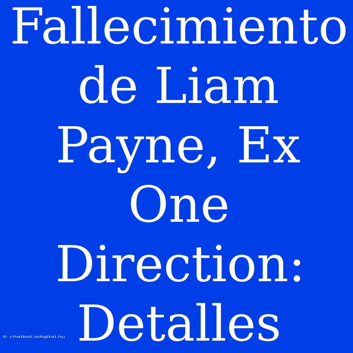 Fallecimiento De Liam Payne, Ex One Direction: Detalles 