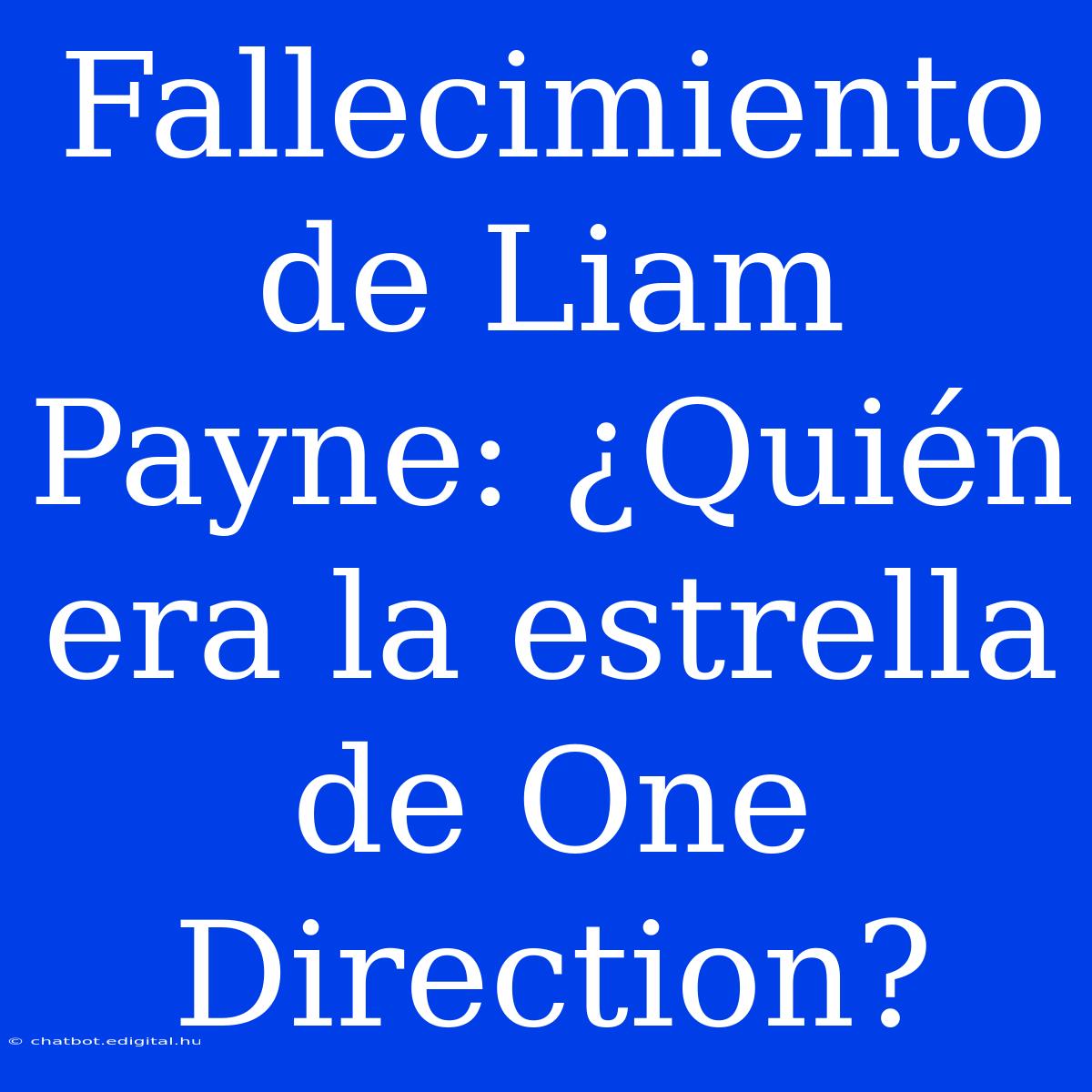 Fallecimiento De Liam Payne: ¿Quién Era La Estrella De One Direction?