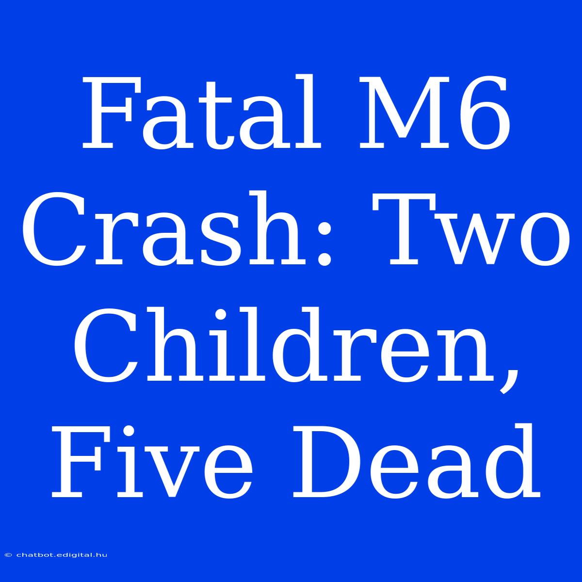 Fatal M6 Crash: Two Children, Five Dead 