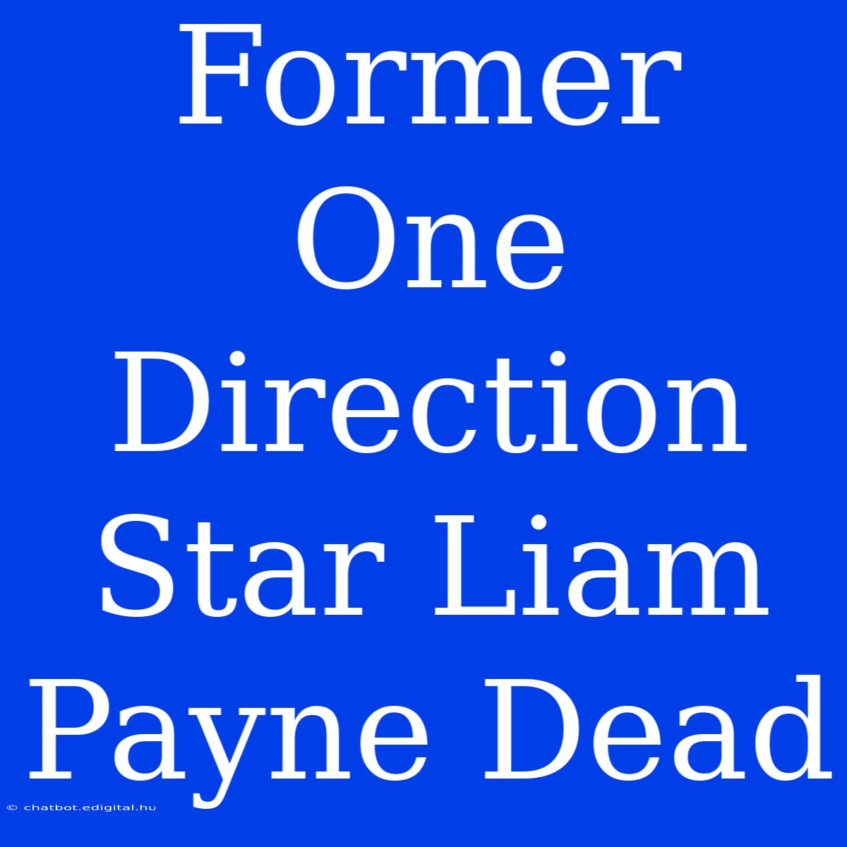 Former One Direction Star Liam Payne Dead