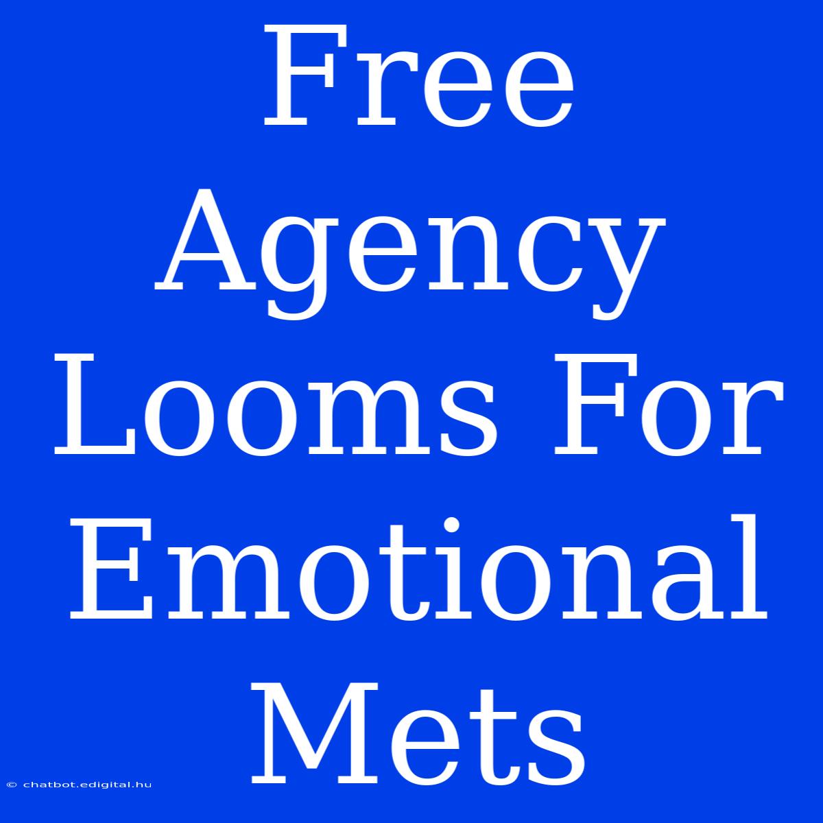 Free Agency Looms For Emotional Mets