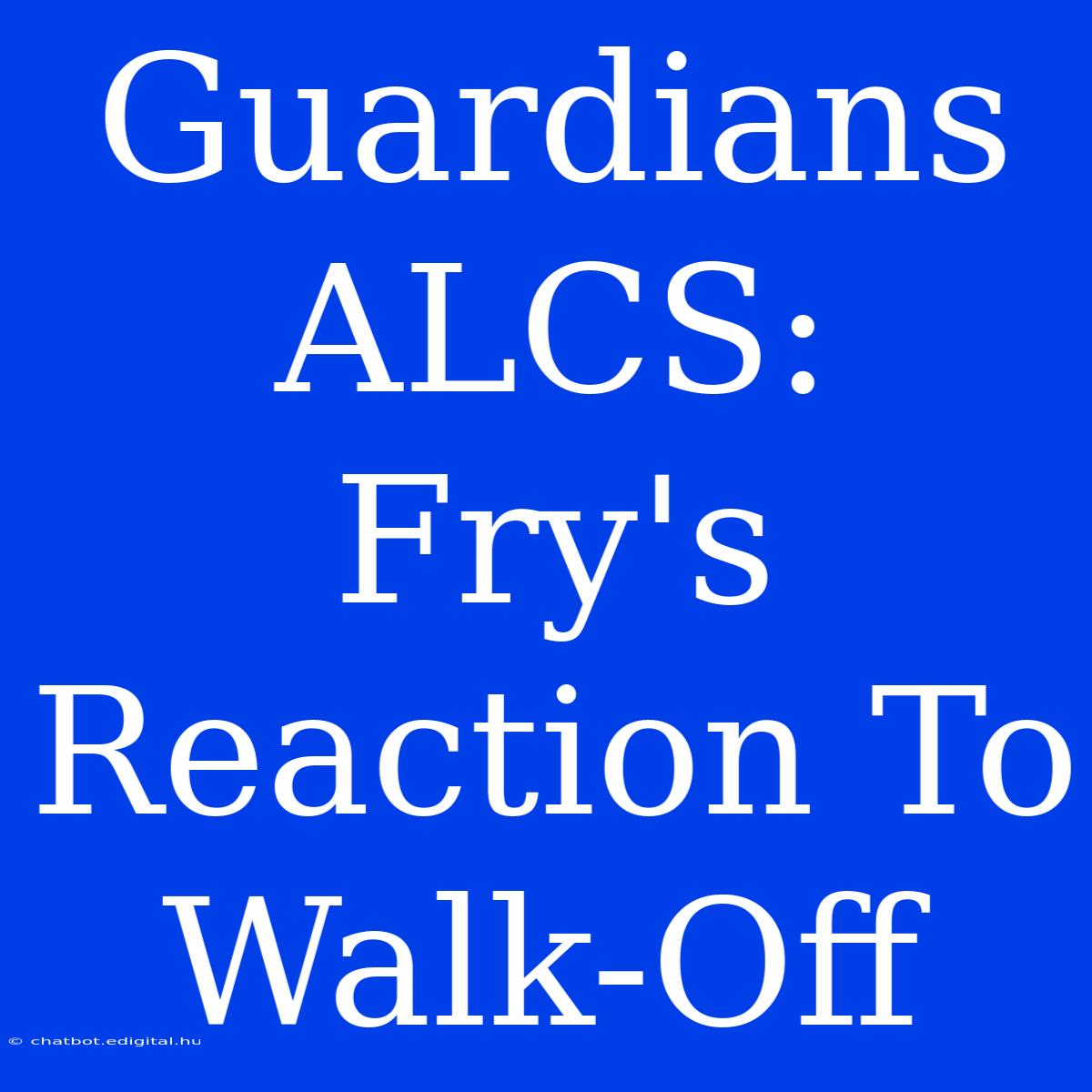 Guardians ALCS: Fry's Reaction To Walk-Off