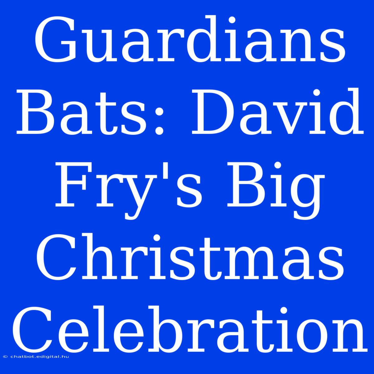 Guardians Bats: David Fry's Big Christmas Celebration